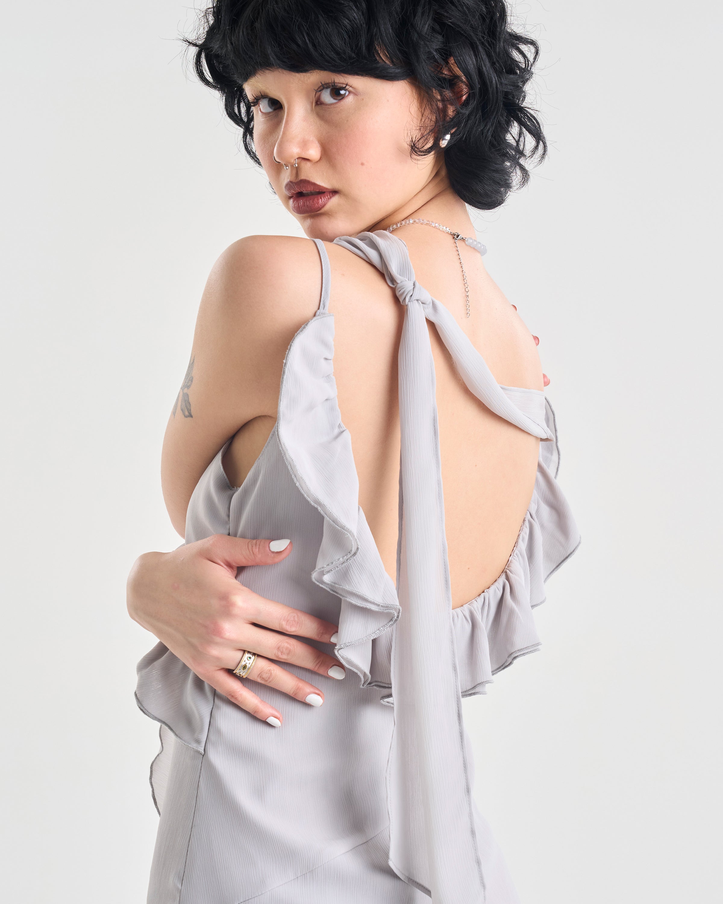 Eyre Asymmetric Slip Dress